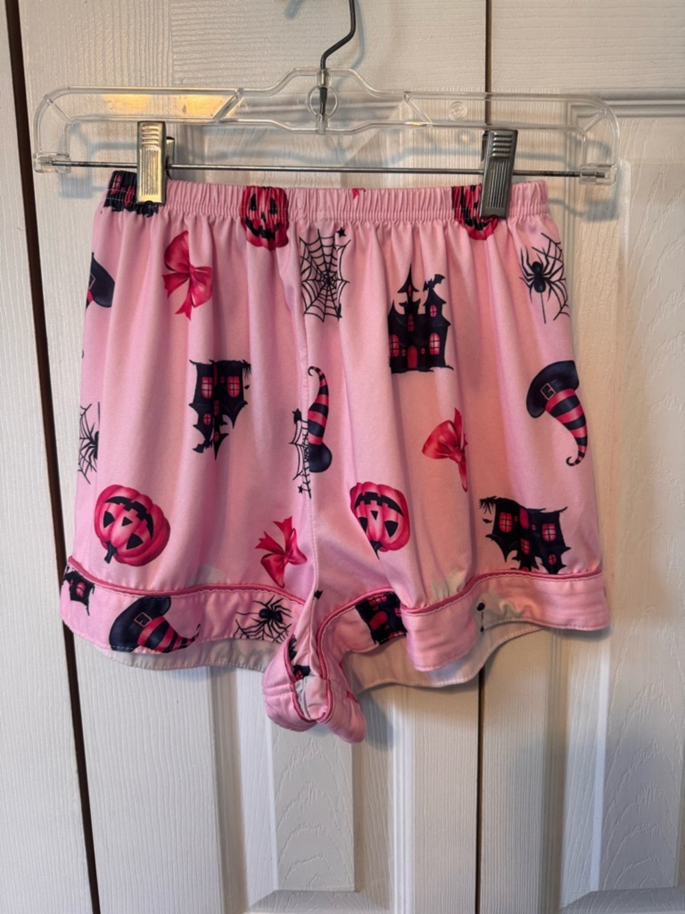 Pink Halloween Print Shorts Pajama 2Piece Set Size Small - Picture 10 of 16